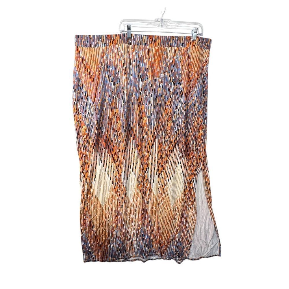 Spandex blend stretch Lane Bryant Multi Color Maxi Skirt 26/28